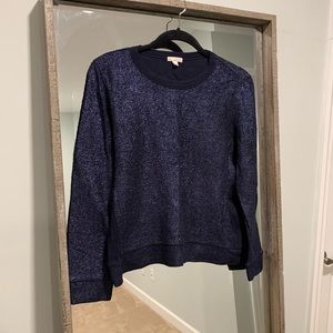 Gap metallic navy blue sweater